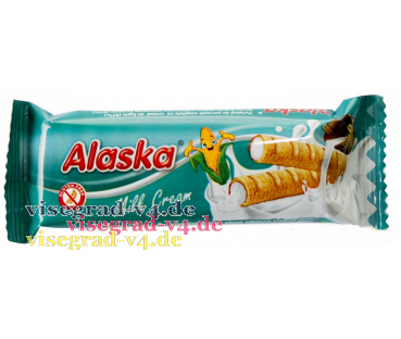 Alaska Milch 18g, glutenfreie Maisröhre mit Milchcreme