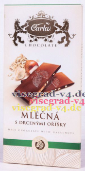 Carla Čokoláda mléčná s lískovými oříšky 80g Milch Schokolade - Haselnuss