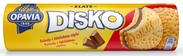 Opavia Zlaté Disko Sušenky čokoládová náplň 169g Disko Keks mit Schokoladen Füllung